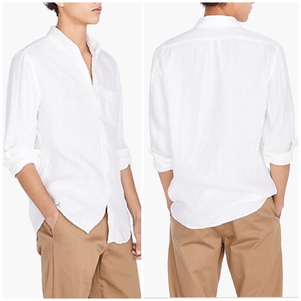 J. Crew Slim Baird McNutt Irish linen shirt Sz S